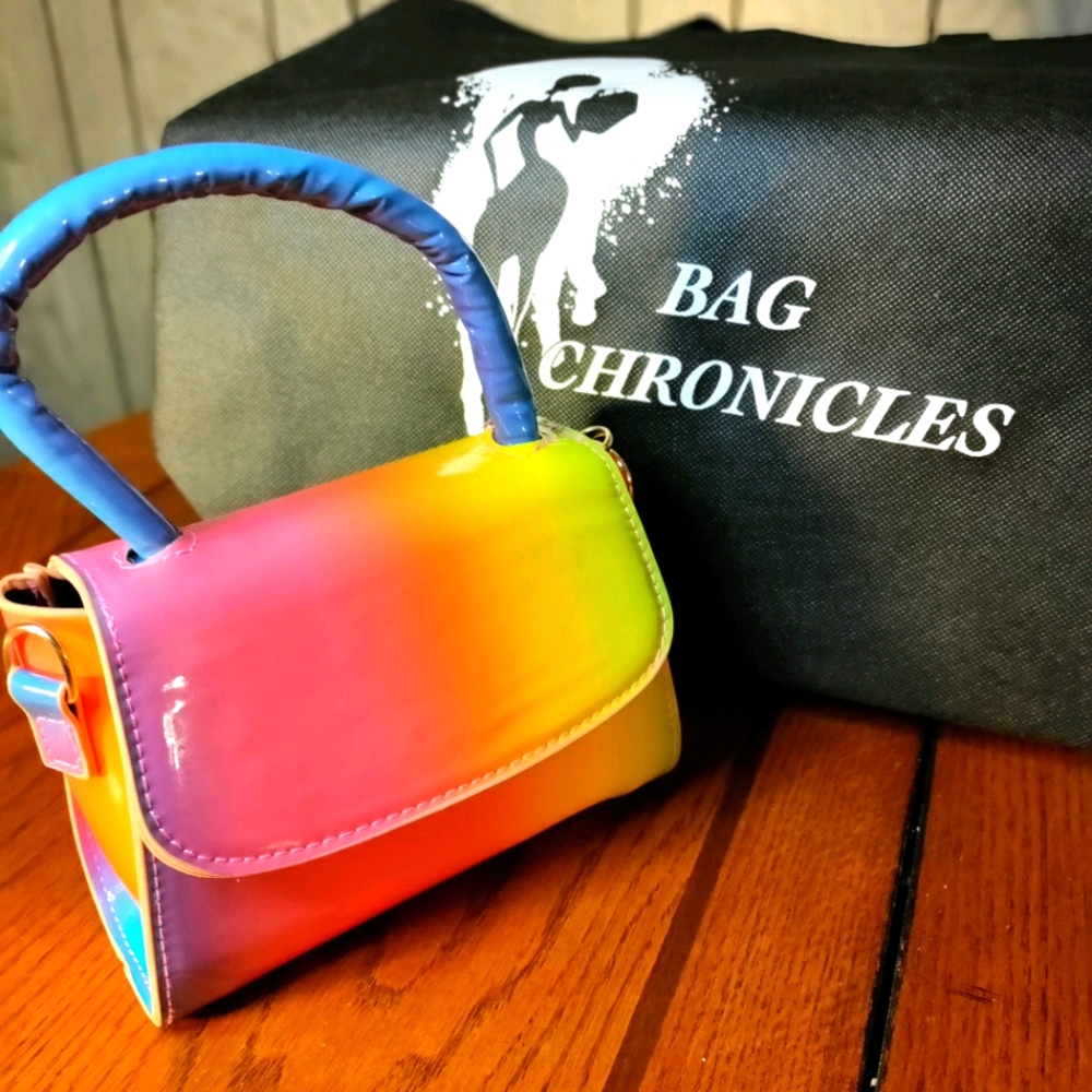 Glossy rainbow crossbody